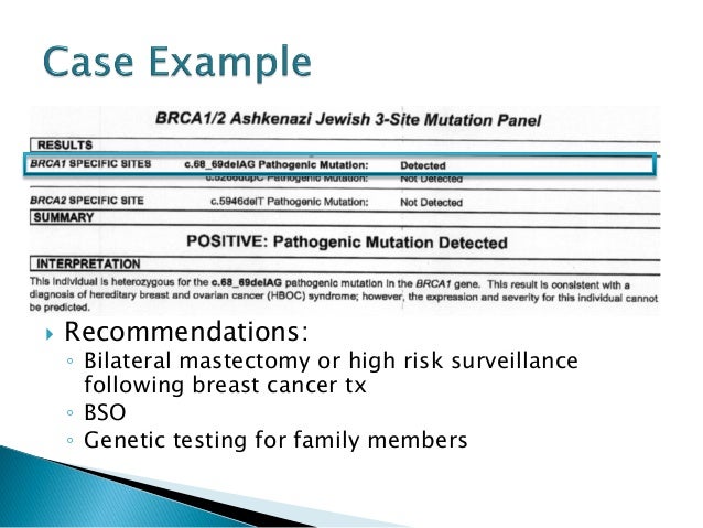 breast genetic test Display hanging strip